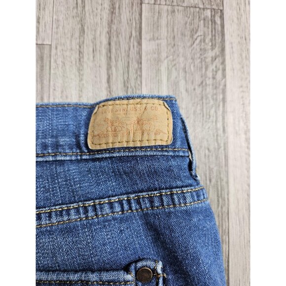 (3/$35) Levis Bermuda Shorts Womens 14 Mid Rise Rolled Cuff Relaxed Denim Casual - Picture 5 of 13